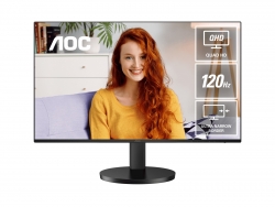 AOC 27' IPS Q27B3CF3: 2560 1440 @ 120Hz, 1ms MPRT, 350 nits, sRGB 116%, USB-C (65W), HDMI 2.0, USB hub, speakers, height-adjustable, VESA 100mm