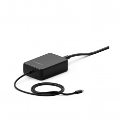 Cygnett PowerMaxx 65W PD GaN Laptop Charger with Integrated USB-C Cable (1M) -Black (CY5071PDWCH),1M USB-C (65W) , 2 Years Warranty CY5071PDWCH