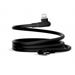Cygnett DriveSync Right Angled Silicone Lightning to USB-C Cable (0.7M) - (CY5668CCACB), 3A/30W, 480Mbps, Drive & Sync, 2 Years Warranty CY5668CCACB