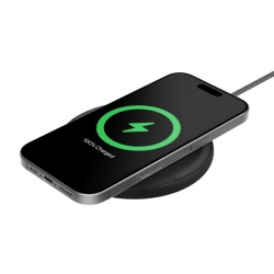 Belkin BoostCharge Wireless Charging Pad + USB-C to USB-C Cable (1.5M) - Black (WIA012fqBK), 15W, LED Indicator, Apple iPhone,Samsung.2 Years Warranty