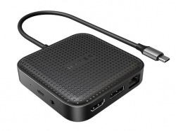 Targus HyperDrive USB4 Mobile Dock USB-C 100W PD Passthrough 8K@30Hz 4K@60Hz 1xDP1.4 1xHDMI2.1 2xUSB-A 1xUSB-C 1xUSB4 Black 2Y WTY