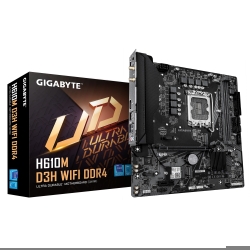 Gigabyte H610M D3H WIFI DDR4 Intel LGA 1700 , 2x DDR4 ~64GB, 1 x HDMI, 1x PCI x16, 1x PCI=E x1,1x M.2, 4x SATA, 4x USB3.2, 2x USB 2