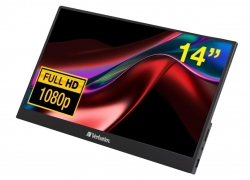 Verbatim 14' IPS FHD 1920x1080 - HDR, 60Hz HDMI USB-C Capacitive Touch Panel Portable Monitor
