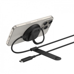 Belkin UltraCharge Magnetic Wireless Charger With Qi2 + 36W Wall Charger + Tethered USB-C Cable (2M) - Black (WIA013auBK), 25W, 2 Years Warranty