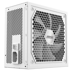 MSI MAG A1000GL PCIE5 ATX Power Supply Uni - White, 1000W, 80+ Gold, Fully Modular, PCIe5 600W, 135mm FDB Fan, Active PFC, 100-240V, 10yr wty, OCP/UVP