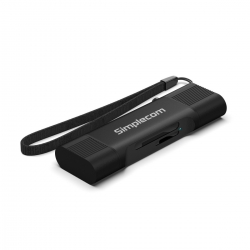 Simplecom CR402B SuperSpeed USB-C and USB-A Dual Slot Card Reader for SD MicroSD USB 3.2 Gen 1