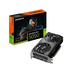 Gigabyte GeForce RTX 5050 WINDFORCE OC 8G, 20 Gbps, GDDR6, 128 bit, PCI-E 5.0, DirectX 12 API, PSU 550W, 8 Pin*1, DisplayPort 2.1b *2, HDMI 2.1b *2