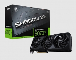 MSI nVidia GeForce RTX 5070 Ti 16G SHADOW 3X OC, PCI Express Gen 5, Boost: 2482 MHz, CUDA 8960 Units, 16GB GDDR7, HDMI x 1