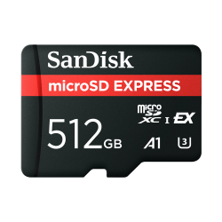 SanDisk 512GB microSD Express Card 880mb/s PCIe Gen 3 SDSQXFN-512G-GN4NN
