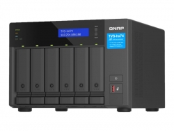 QNAP 6-BAY NAS (NO DISK) INTEL 6-CORE 2.5GHz, 32GB, 2.5GbE(2), M.2(2), PCIe, TWR, 3YR WTY TVS-H674-I5-32G