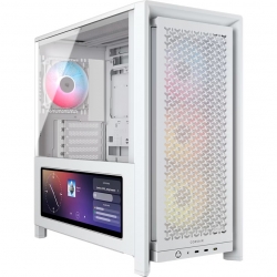 Corsair Frame 4000D LCD Rs Argb Premium Mid-Tower Pc Case- White, ATX/mATX/ITX/E-ATX, 486x490x239mm, 430mm GPU, 360mm Rad, Tempered Glass CC-9011327-WW