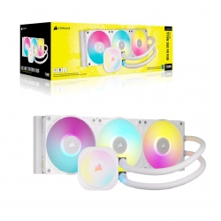 Corsair ICUE Link Titan 360 Rx Rgb Aio Liquid CPU Cooler - White: 73.5 Cfm, 2100 Rpm, Aluminum Radiator, Copper Cold Plate, Intel/AMD Support CW-9061021-WW