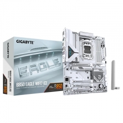 Gigabyte B850 EAGLE WF7 ICE, AMD AM5, 4 x DDR5 up to 256 GB, 1 x HDMI, 4 x PCI Express x16, 3 x M.2, 6 x USB 3.2, 2.5GbE LAN B850 EAGLE WF7 ICE