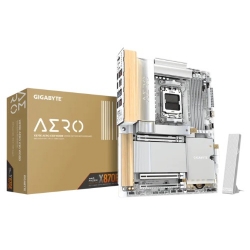 Gigabyte X870E AERO X3D WOOD AM5 DDR5 256GB USB4 Wi-Fi7 MT7927, RZ738 5GbE PCIe5 M.2 PCIe5/4 HDMI ALC1220 ATX X870E AERO X WOOD