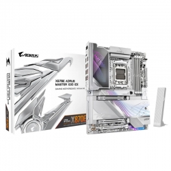 Gigabyte X870E A MASTER X3D ICE: AM5, DDR5 256GB, ALC1220, 10GbE+5GbE LAN, Wi-Fi 7, BT 5.4, Q-Flash, GCC, ATX, Win11, Ryzen 7000 9000 X870E A MASTER X ICE