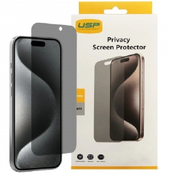 USP Apple iPhone 17 Pro / iPhone 17 / iPhone 16 Pro (6.3') Privacy Screen Protector - Privacy Protection, Scratch Resistant, 3 Years Warranty MPA-UAGPIP16P