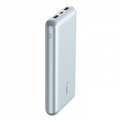 Belkin BoostCharge CCC-Certified 20k mAh Power Bank (Triple-Port) + USB-C to USB-A Cable - Pearl Blue (BPB012btPB), 2xUSB-A, 1xUSB-C,2 Years Warranty