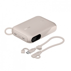 Belkin BoostCharge 10K mAh Power Bank with Display + USB-C to USB-C Cable 60W (15CM) - Sand (BPB027fqSD), 20W, 2x USB-C Ports, 2 Years Warranty