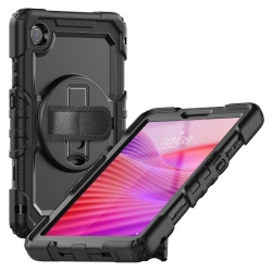 USP Rugged Samsung Galaxy A11/Tab A9 (8.7') Case Black - Built-in-Kickstand, Hand & Shoulder Strap, DropProof, 3 Years Warranty HDTA11A9