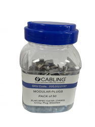 RJ45 8P8C Cat 6A 23AWG 1.5mm Crimp Plug Shielded | Pack Of 50 005.002.0157
