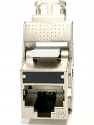 Cat 6A Ftp Shielded Keystone Jack Black. Tooless 180 Degree Idc 110 010.005.1105