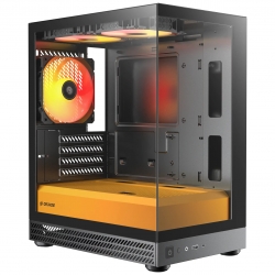 Okinos Aqua Uno Canary, Mini Tower, Micro-ATX/ITX, Tempered Glass, 3×120mm Argb Fans, USB 3.0 + Type-C, ≤309mm Gpu, ≤165mm CPU Cooler, Steel Aqua UNO Canary