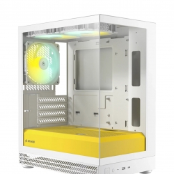 Okinos Aqua Uno Yolk, Mini Tower, Micro-ATX/ITX, Tempered Glass, 3×120mm Argb Fans, USB 3.0 + Type-C, ≤309mm Gpu, ≤165mm CPU Cooler, Steel Aqua UNO Yolk