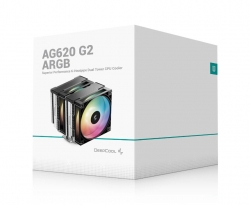 DeepCool AG620 Argb G2 Dual-Tower CPU Cooler, 2x 120mm Fan, 6 Copper Heat Pipes, Intel LGA2066/2011-v3/2011/1700/1200/1151/1150/1155 AMD Am5/Am4 R-AG620-BKAMMG2-G