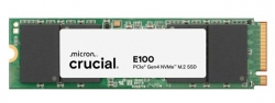 Crucial E100 2TB Gen4 NVMe SSD 5000/4500 MB/s R/W 100TBW 350K/460K Iops 1M Hrs Mttf M.2 2280 PCIe4 3yrs ~Crucial P3 Plus CT2000E100SSD8-P