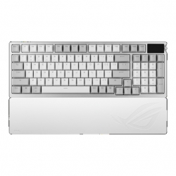 Asus Rog Azoth 96 He Lite White Gaming Keyboard, Rog Hfx V2 Magnetic Switches, USB-C/2.4GHz/Bluetooth 5, Rgb Aura Sync, 8000Hz, Programmable Keys ROG AZOTH 96 HE LITE WHITE