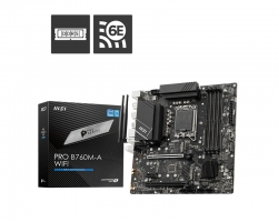 Msi Pro B760M-A Wifi DDR5, LGA1700, B760, 4xDDR5 6800+, 2xM.2, WiFi 6E, BT5.3, 2.5G Lan, 2yr Wty PRO B760M-A Wifi DDR5