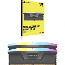 Corsair Vengeance Rgb 64GB (2x32GB) DDR5 Dram Up To 5600MT/s CL40 Memory Kit — Grey CMH64GX5M2D5600Z40