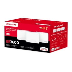 Mercusys Halo H27BE(3-pack) BE3600 Whole Home Mesh Wi-Fi 7 System, 688 Mbps At 2.4 GHz, 2880 Mbps At 5 GHz, Mlo, 4096-Qam, Ofdma, EHT160 On 5GHz Halo H27BE(3-pack)