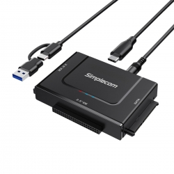 Simplecom SA492C SuperSpeed USB To 2.5", 3.5" & 5.25" Sata/Ide Adapter With Power Supply SA492C