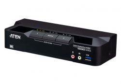 Aten 2-Port USB 3.0 8K DisplayPort Kvmp™ Switch, Up To 7680 × 4320 @ 60 Hz, 5120 × 2880 @ 60 Hz, Supports Daisy-chaining And Displa (Cables Included) CS1922A-AT-U