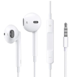 Usp Pisen Half-in-Ear 3.5mm Earphones - White,Ergonomic Design,HD Call Microphone,5 Years Warranty 6.90296E+12