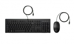 HP 225 USB Wired Desktop Keyboard Mouse Combo G2 Usb-a Three Button Mouse Adjustable Keyboard Feet Easy Clean Plug&Play For Notebook Desktop Pc AX2Y7AA