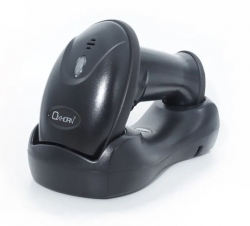 Oxhorn Wireless 2.4G Bluetooth 5.0 2D Barcode Scanner Commercial Grade USB Fast Reliable Plug&Play 5V 1A Sensor Pixel Rechargeable Battery Black UB-D201