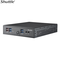 Shuttle DS50U Slim Mini Pc 1.3L Barebone - Celeron 7305, 2x DDR5, 2x M.2 2280, Hdmi, DP, Vga, Com, 2 X Lan, 90W, Fanless DS50U