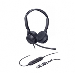 *Ls Yealink UH42SE Dual Uc Usb-c/a, USB Wired Headset, Noise-Canceling Microphone, Leather Ear Cushions Control UH42-SE-D-UC-C/A