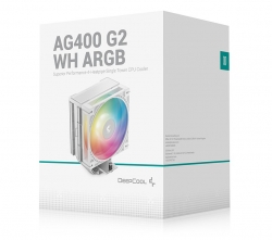 DeepCool AG400 Argb G2 Wh Superior Performance 4 Heatpipe Single Tower CPU Cooler R-AG400-WHAMMG2-G