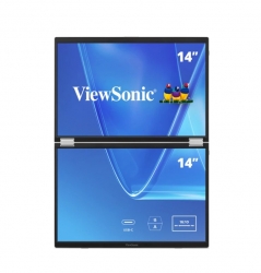 ViewSonic 14" Dual Screen Wuxga Portable Monitor With Usb-c And Protective Sleeve | VG1457