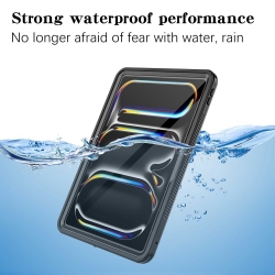Usp Apple IPad Pro (11") (M5/M4) (6th/5th Gen) WaterProof Case Black - IP68, Reliable & Durable, Drop Protection, Pen Holder, 5 Years Warranty HDTWPPRO11M4