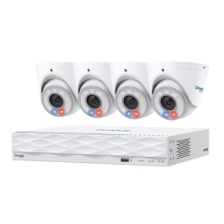 TP-Link Omada T8S4-2T - Omada 8MP Turret PoE Security Camera System With 2TB Hdd, 4 Cameras With 16-Channel Nvr (Omada Camera) Omada T8S4-2T