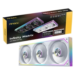 Antec Im 360 Argb White, 360mm Triple Pwm Fan Kit, Argb, 800-1800Rpm, 134.43CFM, 1.48mmAq Air Pressure, Hydraulic Bearing, 2Y Warranty IM 360 Argb White