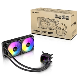 Antec Ultra 240 Argb, 240mm Aio, Argb Pwm Fans, 1800RPM, 67.62 Cfm, 2.09mmH₂O, Intel/AMD, 2-Year Warranty Ultra 240 Argb