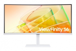Samsung 34" ViewFinity S65TC Uwqhd Curved Monitor 100Hz 3440x1440 21:9 5ms HDR10 1000R DP Hdmi Usb-c Hub LAN VA Tilt Has Swivel Vesa White 3YR LS34C650TAEXXY