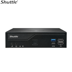 Shuttle DH610 V2 Slim Mini Pc 1L Barebone - Intel 14400T, 16GB DDR5, 512GB NVMe Ssd, 2.5" Hdd/SSD Bay, 2xLAN (1G & 2.5G), 2xRS232, Hdmi, 2xDP, 120W DH610V2-i516512