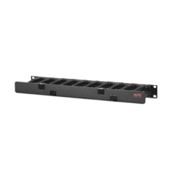 APC NetShelter Cable Management, Horizontal Cable Manager, 1U, Single Side With Cover, Black, 483 X 44 X 110 Mm AR8602A
