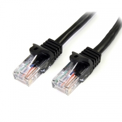 STARTECH.COM 2M BLACK CAT5E / CAT 5 SNAGLESS PATCH CABLE 2 M LIFETIME WARR 45PAT2MBK